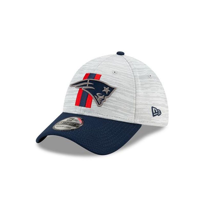 NFL New England Patriots Official Training 39Thirty Stretch Fit (TSK5230) - Blue New Era Caps